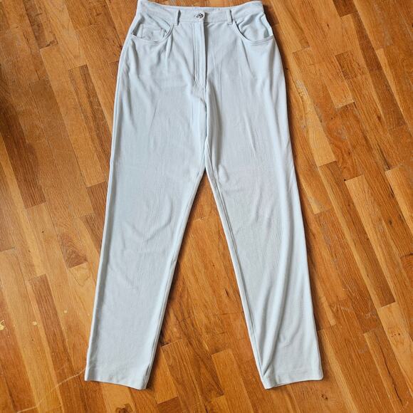 Vtg Mel & Lisa Pant‎ Set Size 8/10 Pastel Blue Minimalist Soft Knit 90s Casual - Picture 11 of 16